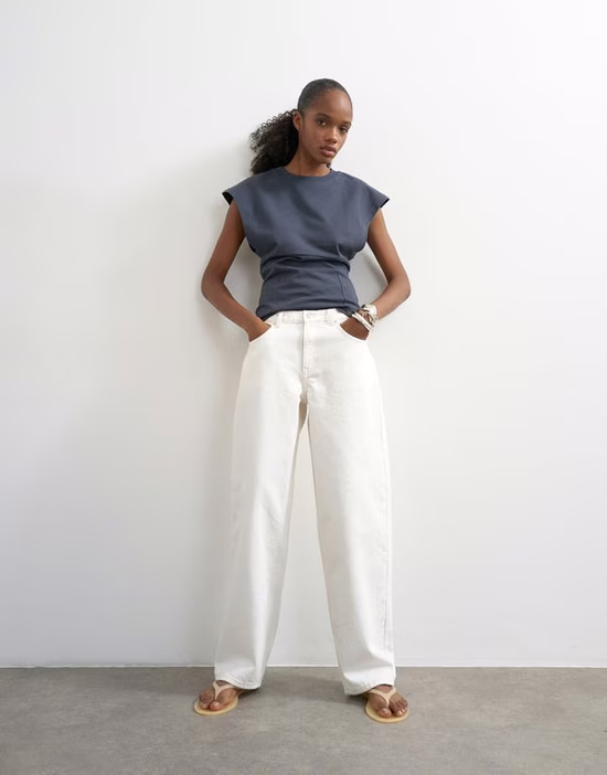 Topshop Trousers in White