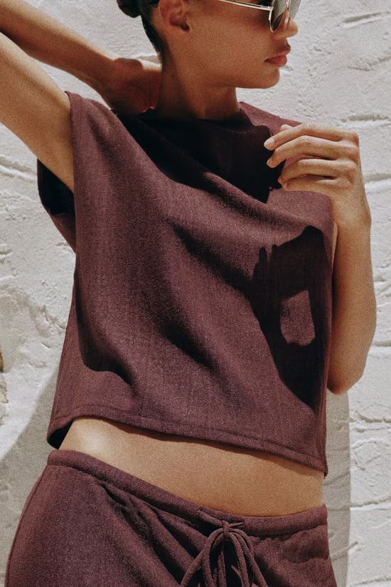 Zara Tops in Brown