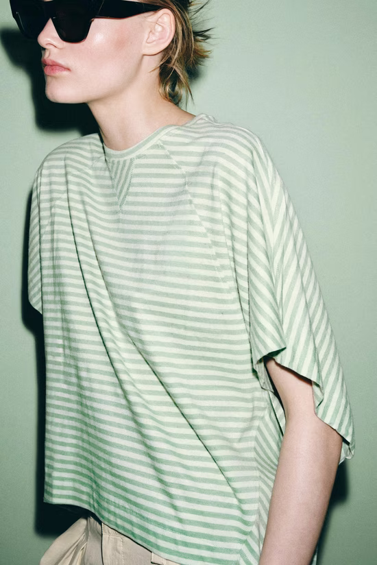 Zara T-Shirts in Green
